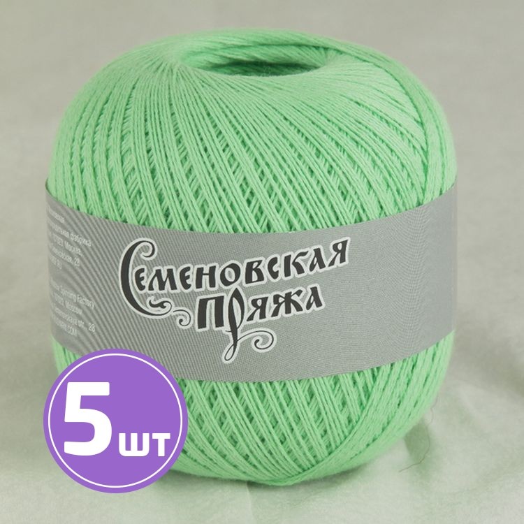 Пряжа Семеновская HIT max (30086), светло-зеленый 5 шт. по 100 г