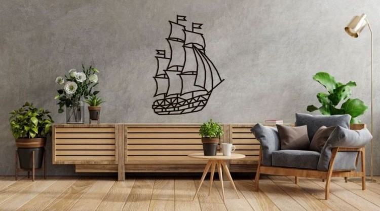 Деревянный интерьерный пазл «Корабль (Парусник)», Eco Wood Art — картинка 3