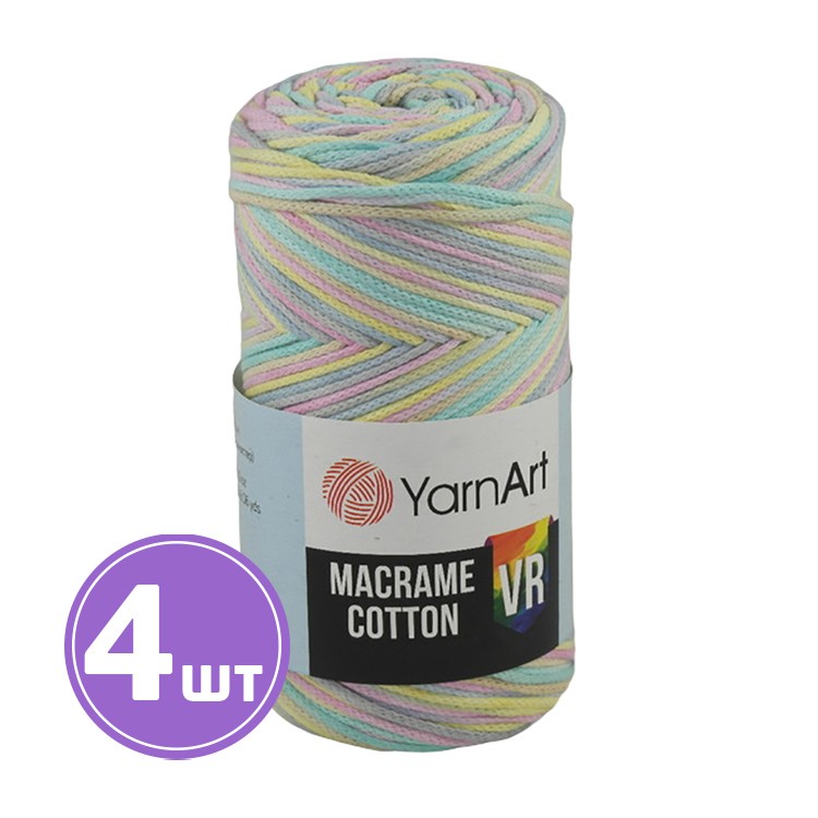 Пряжа YarnArt Macrame Cotton VR (Макраме Коттон ВР) (929), мультиколор, 4 шт. по 250 г