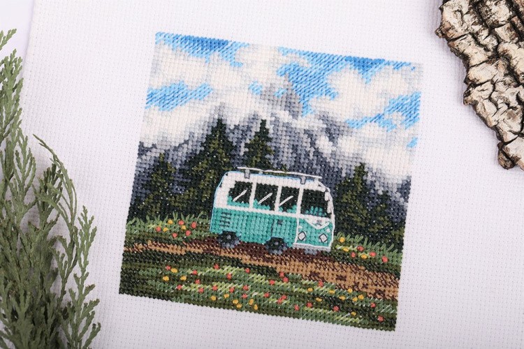 Набор для вышивания «Путешествие на колесах» — картинка 2