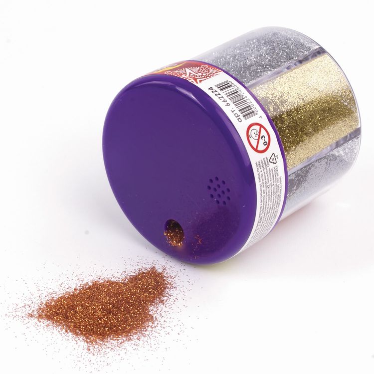 Блестки (глиттер), металлик, диспенсер с дозатором, 6 цветов по 10 г, Остров Сокровищ — картинка 4