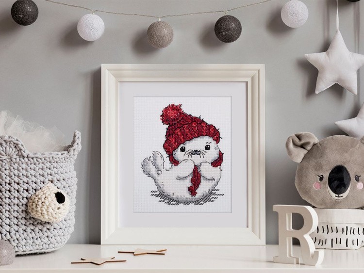 Набор для вышивания «Белёк в шапочке» — картинка 6