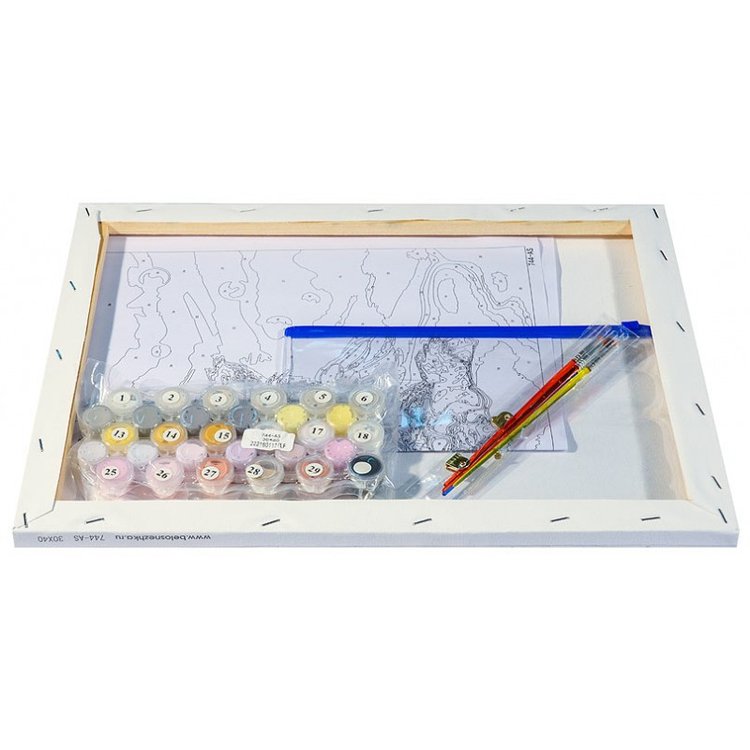 Картина по номерам «Котёнок-ангелочек» — картинка 3