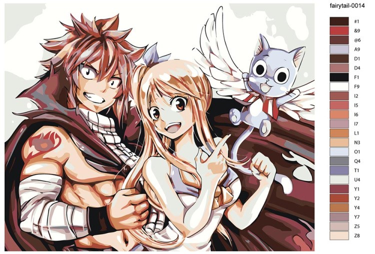 Картина по номерам «Аниме манга Хвост Феи Fairy Tale 12 40х50» — картинка 2