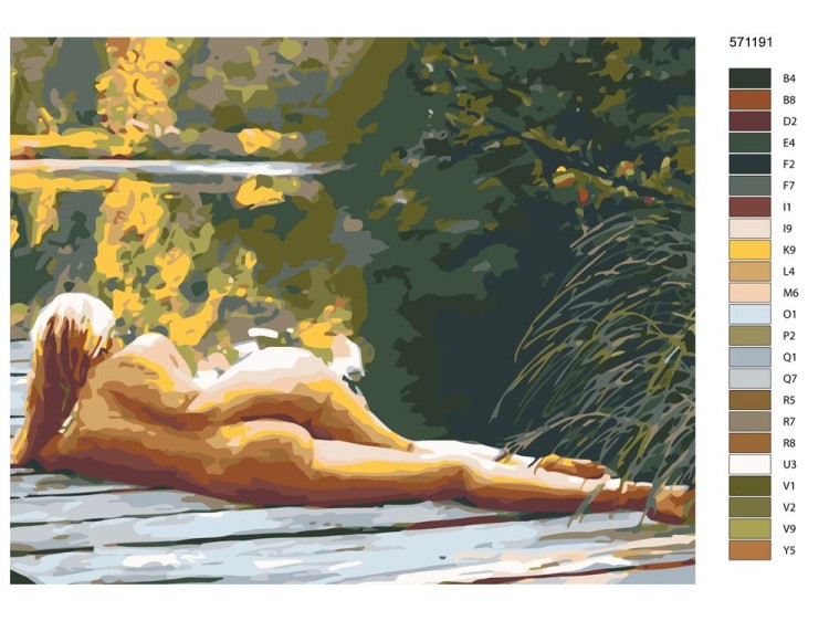 Картина по номерам «Обнажённая» — картинка 2