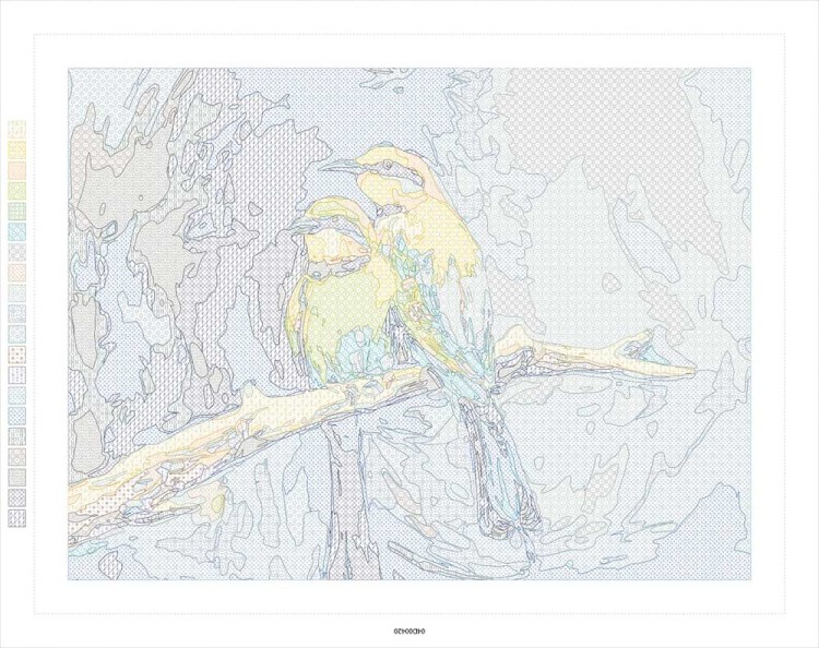 Картина по номерам «Птички на ветке» — картинка 3