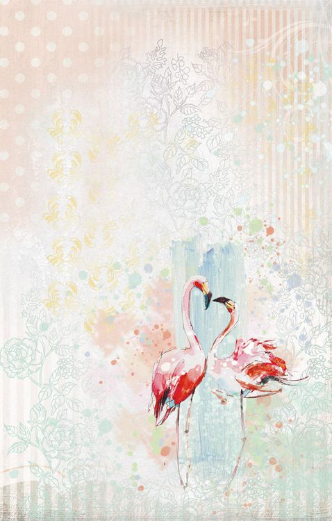 Бумага рисовая «Фламинго», 32x22 см, Love2art