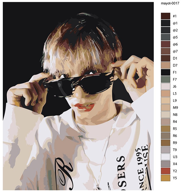 Картина по номерам «Mayot Майот Моет: рэпер Артем Никитин» — картинка 2