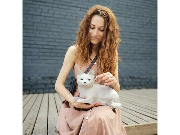 Бумажная модель для склеивания фигура «Кошка» — картинка 5