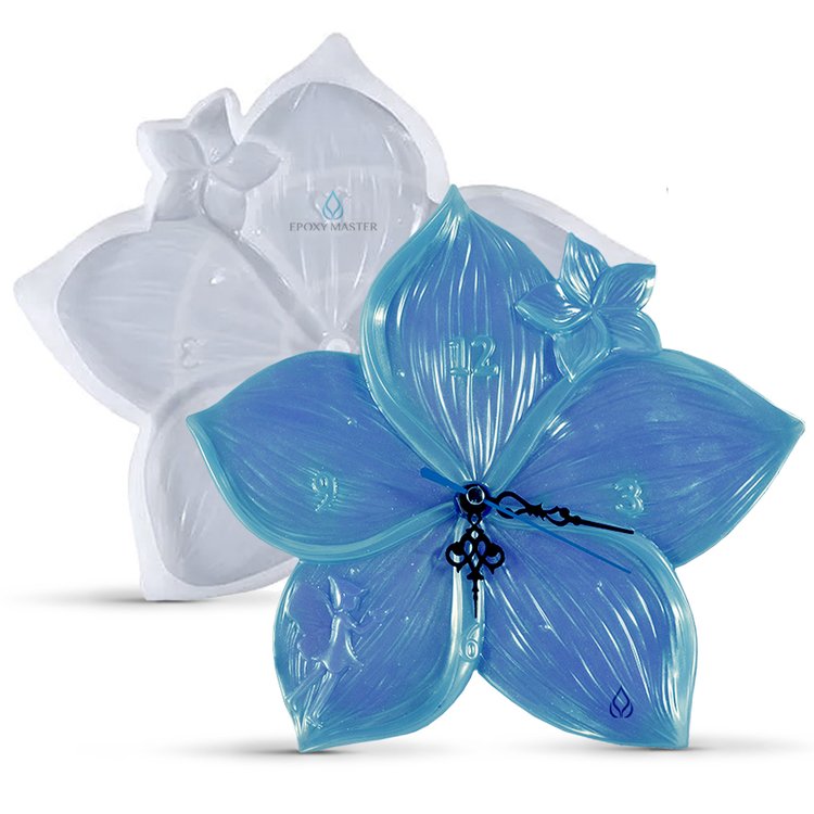 Силиконовый молд - Часы лотос, d 21 см — картинка 2