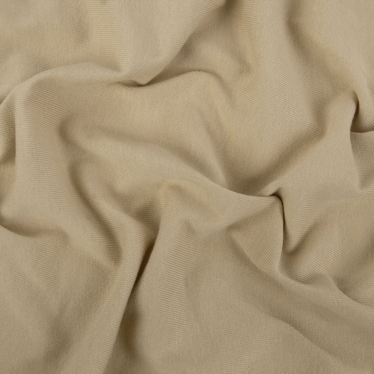 Трикотаж кукольный, 50x155 см, 225 г/м2, 100% хлопок, цвет: №07 серый/бежевый, Peppy — картинка 3