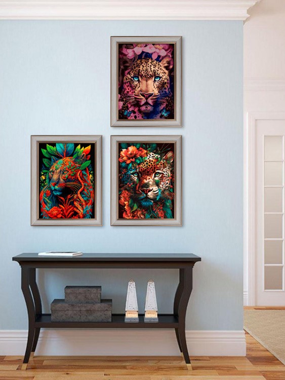 Картина по номерам «Цветочный леопард» — картинка 8