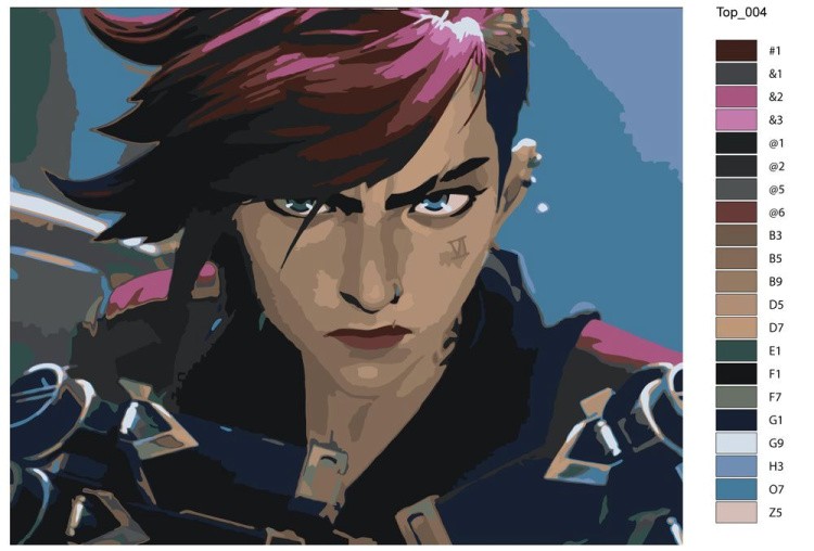 Картина по номерам «League of legends. Аркейн - Вай» — картинка 3