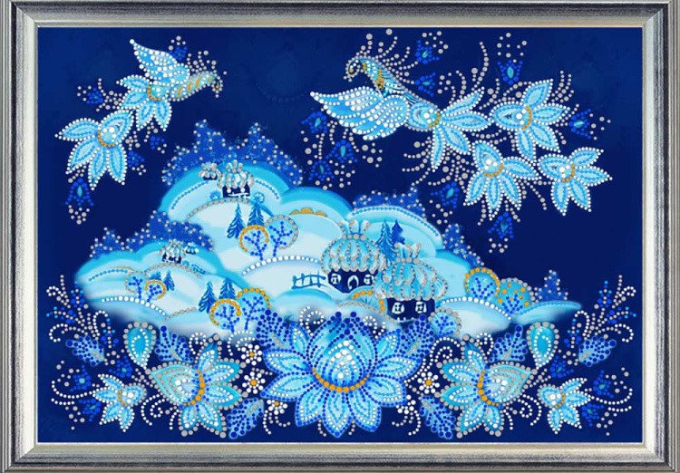 Рисунок на ткани для вышивания бисером «Зимнее волшебство» — картинка 2