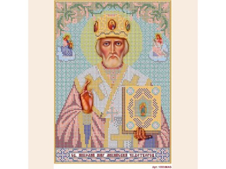 Схема для вышивки бисером «Св.Николай Мир Ликийский Чудотворец»