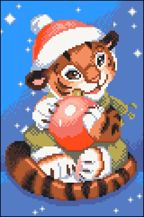 Алмазная вышивка «Игривый тигренок» — картинка 2