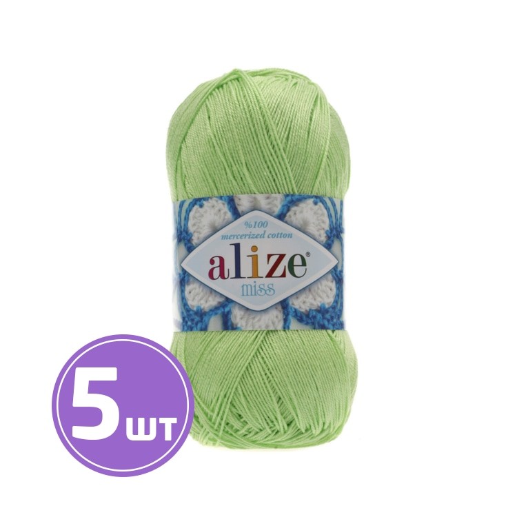 Пряжа ALIZE Miss (478), мята, 5 шт. по 50 г