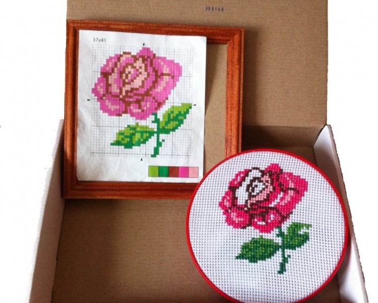 Набор для вышивания «Роза» (с пяльцами) — картинка 3