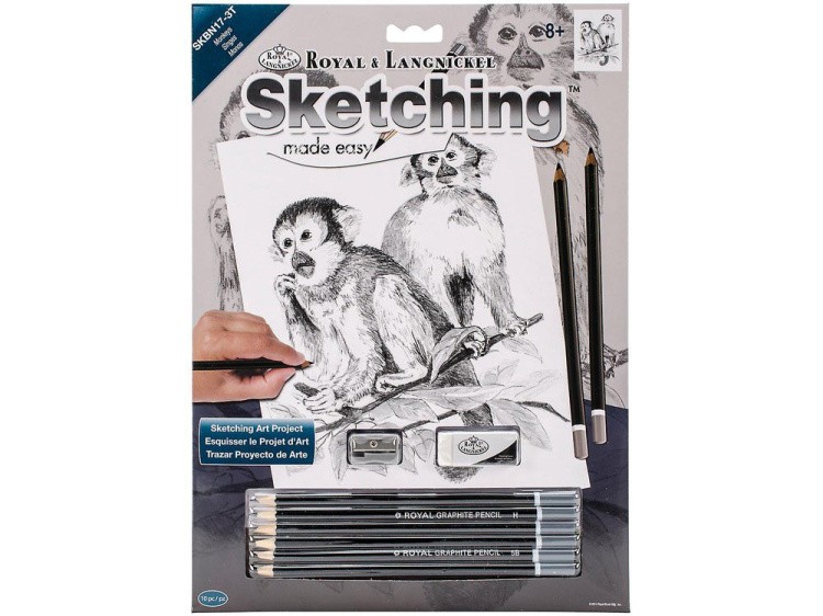 Набор для скетчинга «Обезьянки» — картинка 2