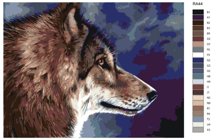 Картина по номерам «Волк» — картинка 2