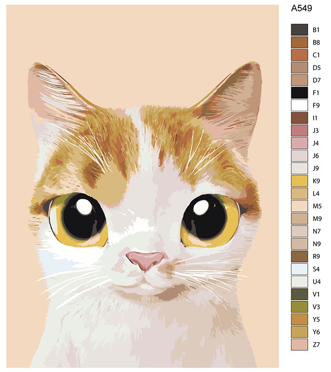 Картина по номерам «Кошечка Охра» — картинка 2