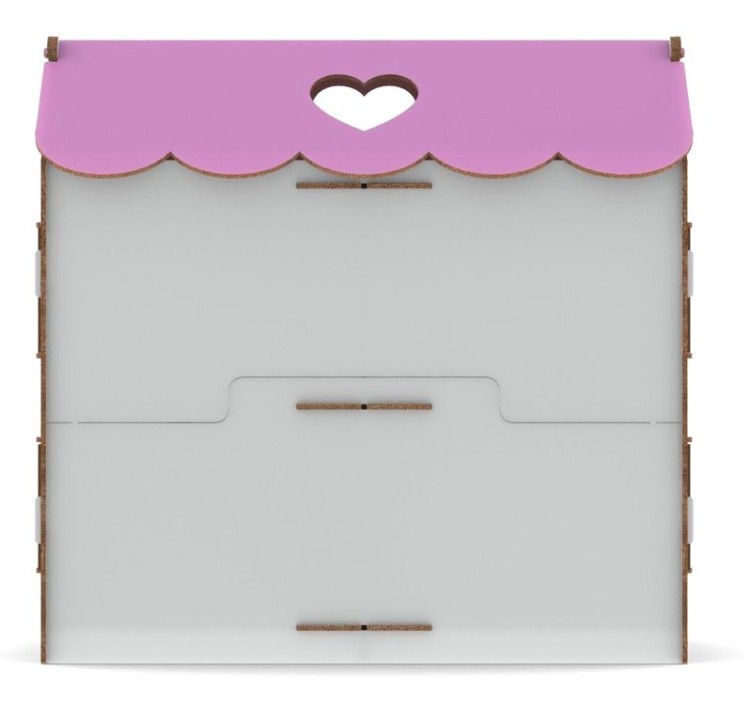 Конструктор «Кукольный домик Playwood», цветной (розовый), MEREO — картинка 5