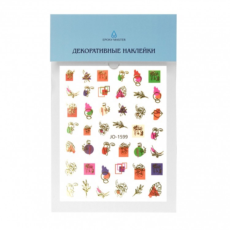 Декоративные наклейки с металлизированным эффектом №10, 12x8 см, 1 шт. — картинка 2