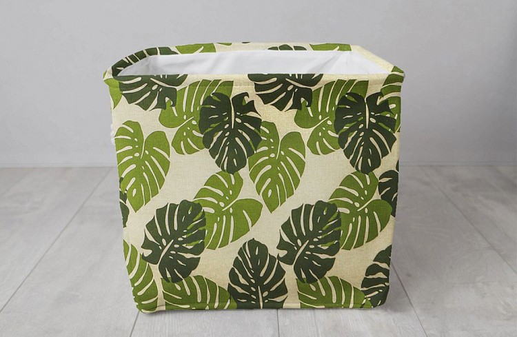 Ткань Лен, 140 г/м², 5 м x 150 см, цвет: белый, растительный принт, TBY — картинка 7