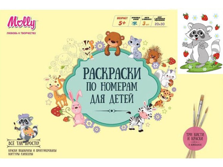 Картина по номерам «Крошка Енот» — картинка 2