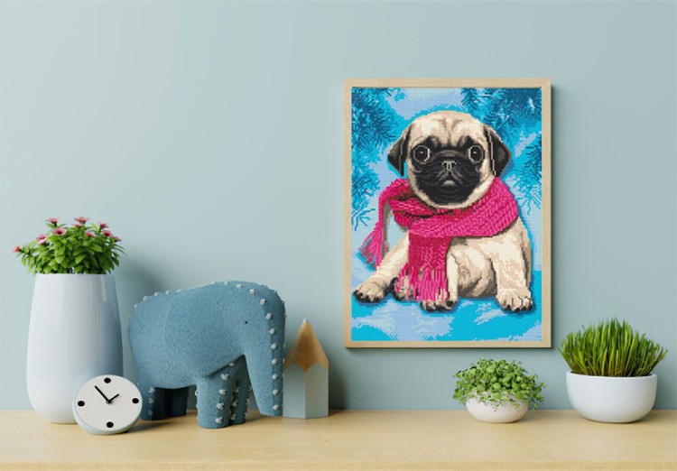 Алмазная вышивка «Мопс» — картинка 2