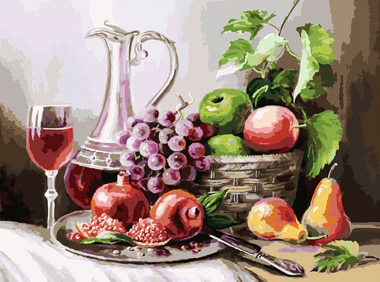 Картина по номерам «Натюрморт с фруктами»