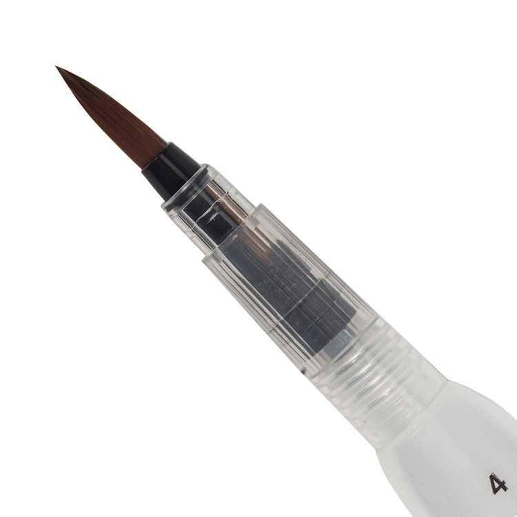 Кисть художественная Art Debut, с резервуаром для воды, синтетика, № 4, короткая, — картинка 3