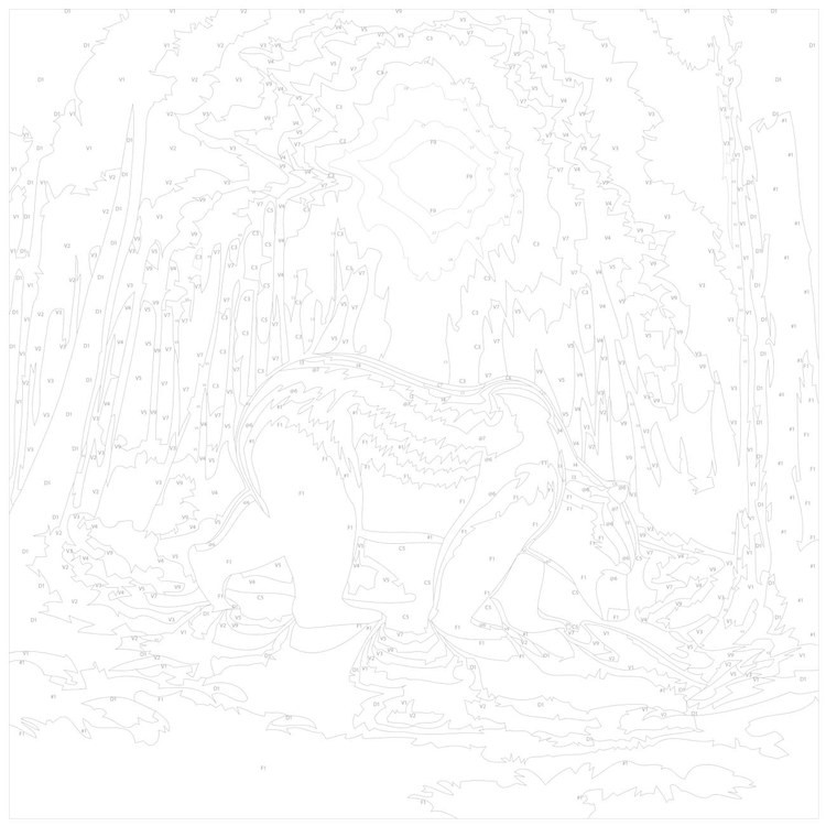 Картина по номерам «Медведь в лесу» — картинка 3