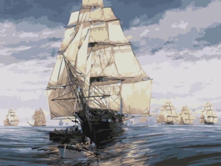 Картина по номерам «Флотилия»