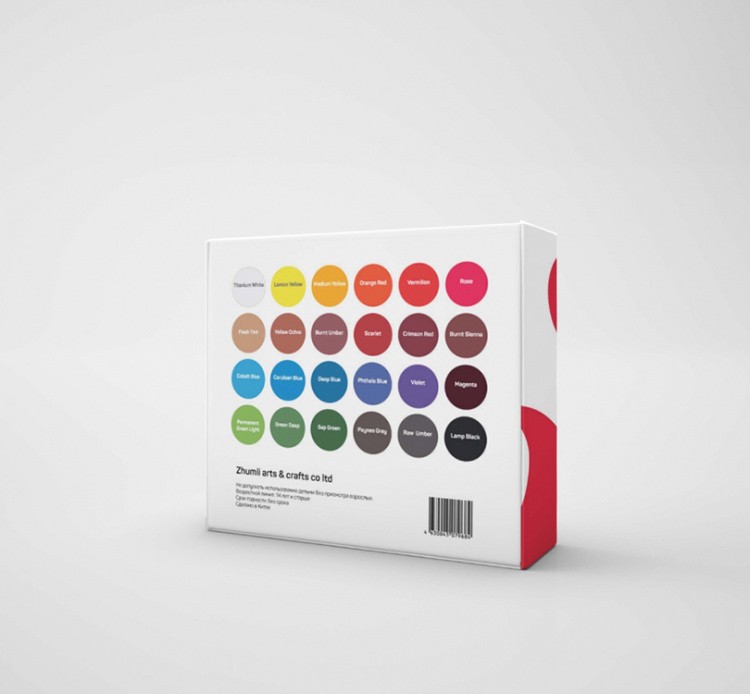 Набор акриловых красок (24 цвета) RadugaArt — картинка 2
