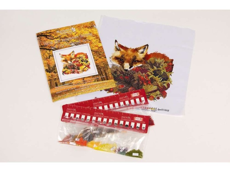 Набор вышивки бисером «Осенний лис» — картинка 3