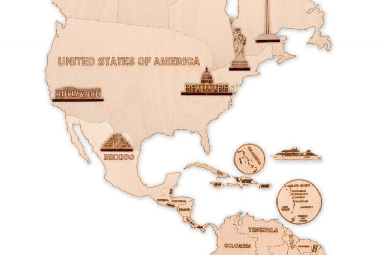 Конструктор из дерева «Карта мира L», Wood Trick — картинка 2