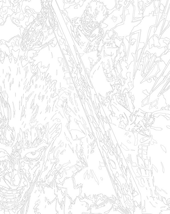 Картина по номерам «Берсерк Berserk манга аниме: Гатс 40x50» — картинка 3