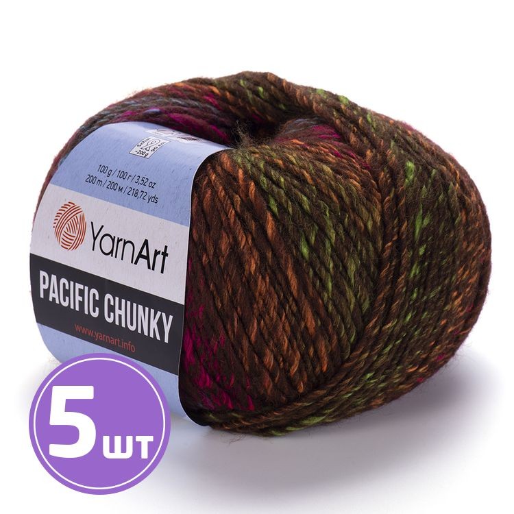 Пряжа YarnArt Pacific Chunky (301), мультиколор, 5 шт. по 100 г