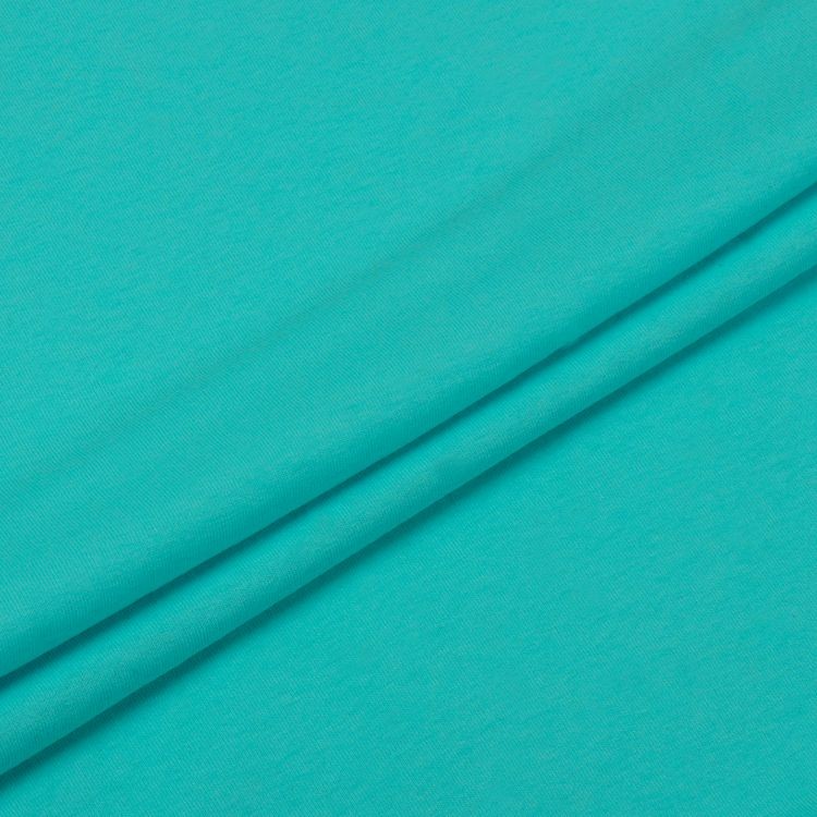 Ткань трикотаж Кулирка, опененд, 10 м x 200 см, 145 г/м², цвет: светло-бирюзовый, TBY — картинка 2