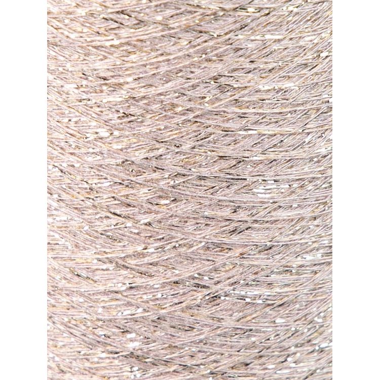 Пряжа бобинная OnlyWe (В114), бежево-сиреневый с золотистым люрексом, 1 шт., 50 г — картинка 2