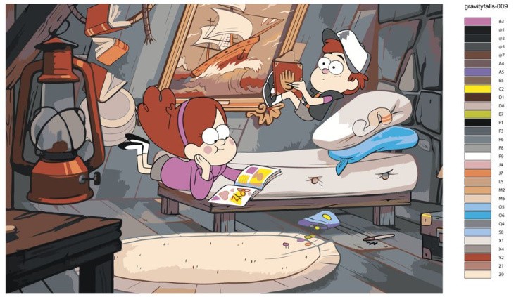 Картина по номерам «Gravity Falls Гравити Фолз: Мейбл и Диппер 3» — картинка 2
