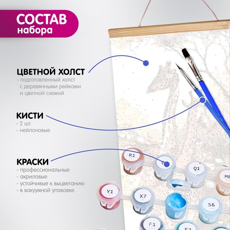 Картина по номерам «Панно. Розовый фламинго» — картинка 2