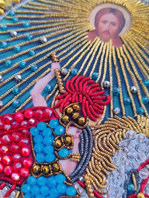 Набор вышивки хрустальными камнями «Святой Георгий Победоносец» (мал.) — картинка 9