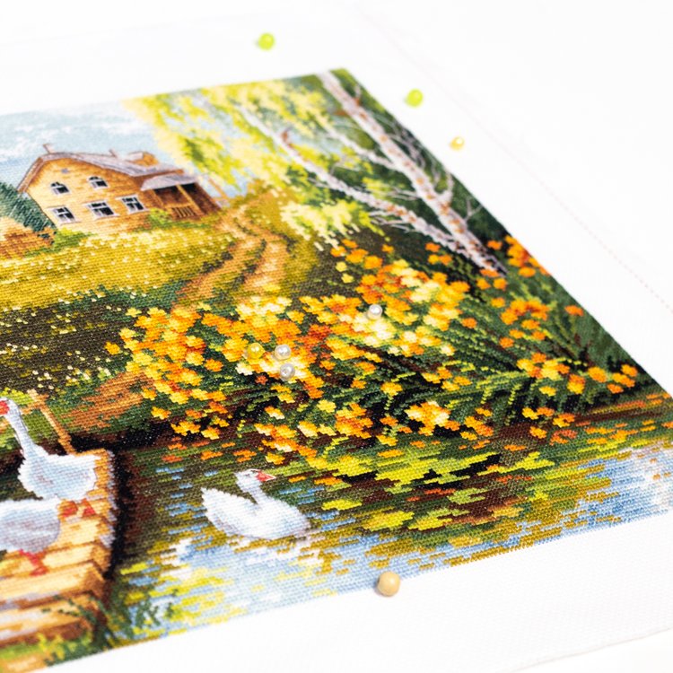 Набор для вышивания «Деревенский пруд» — картинка 3