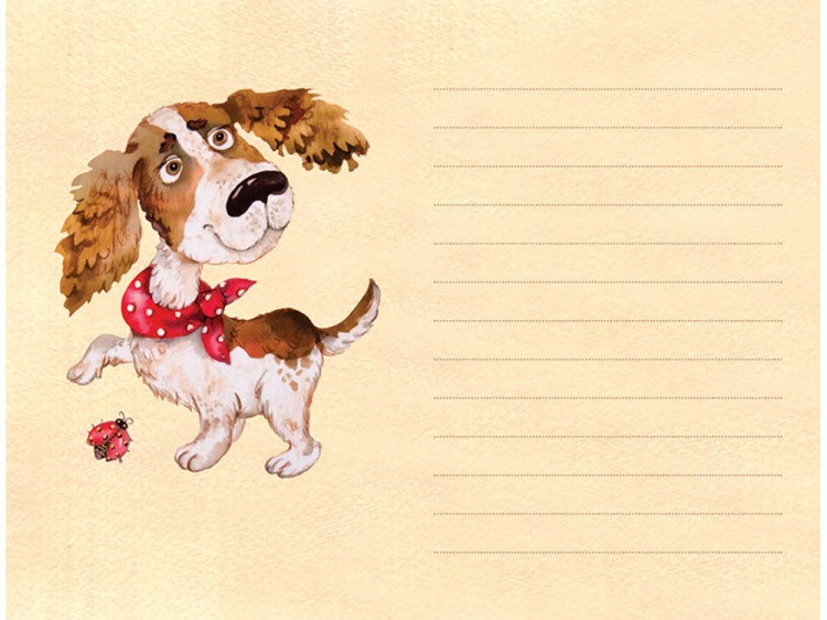 Пёсики в блокнотике. Лохматые записки. Бассет в фуражке — картинка 3