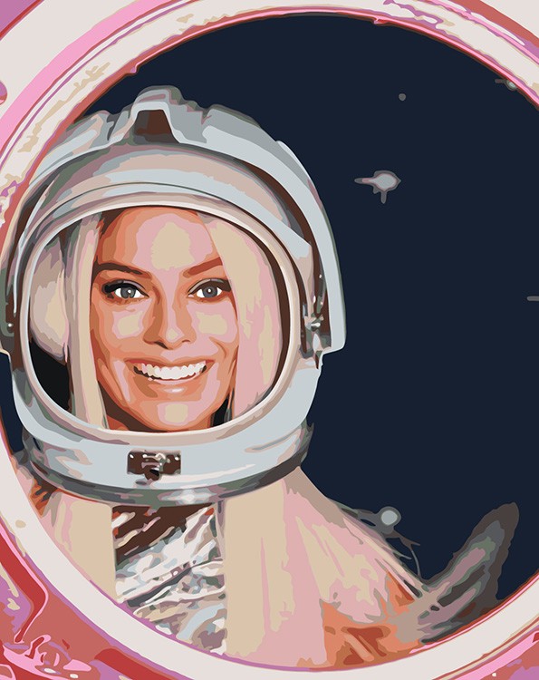 Картина по номерам «Барби: Марго Робби в космосе»