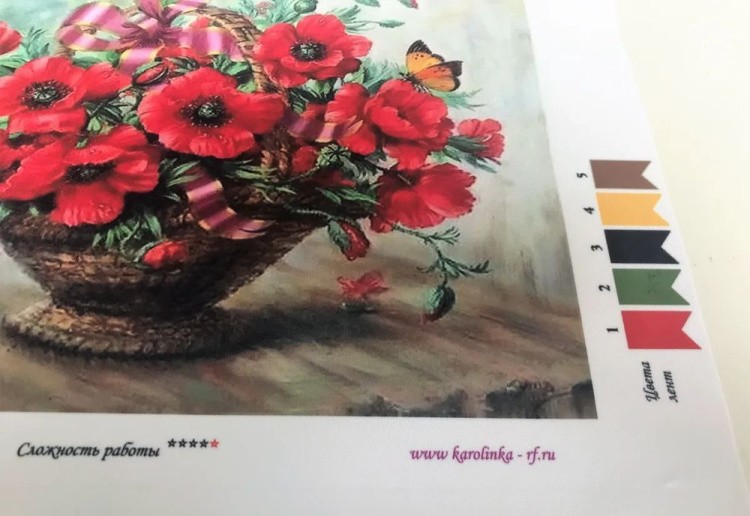 Рисунок на ткани «Маки» — картинка 3