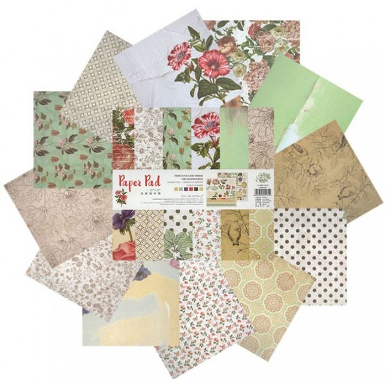 Набор бумаги для скрапбукинга «Арабеска» 30,5x30,5 см — картинка 2