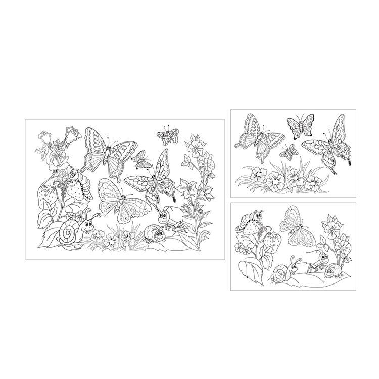 Набор для творчества с карандашами «Сад с бабочками» — картинка 2